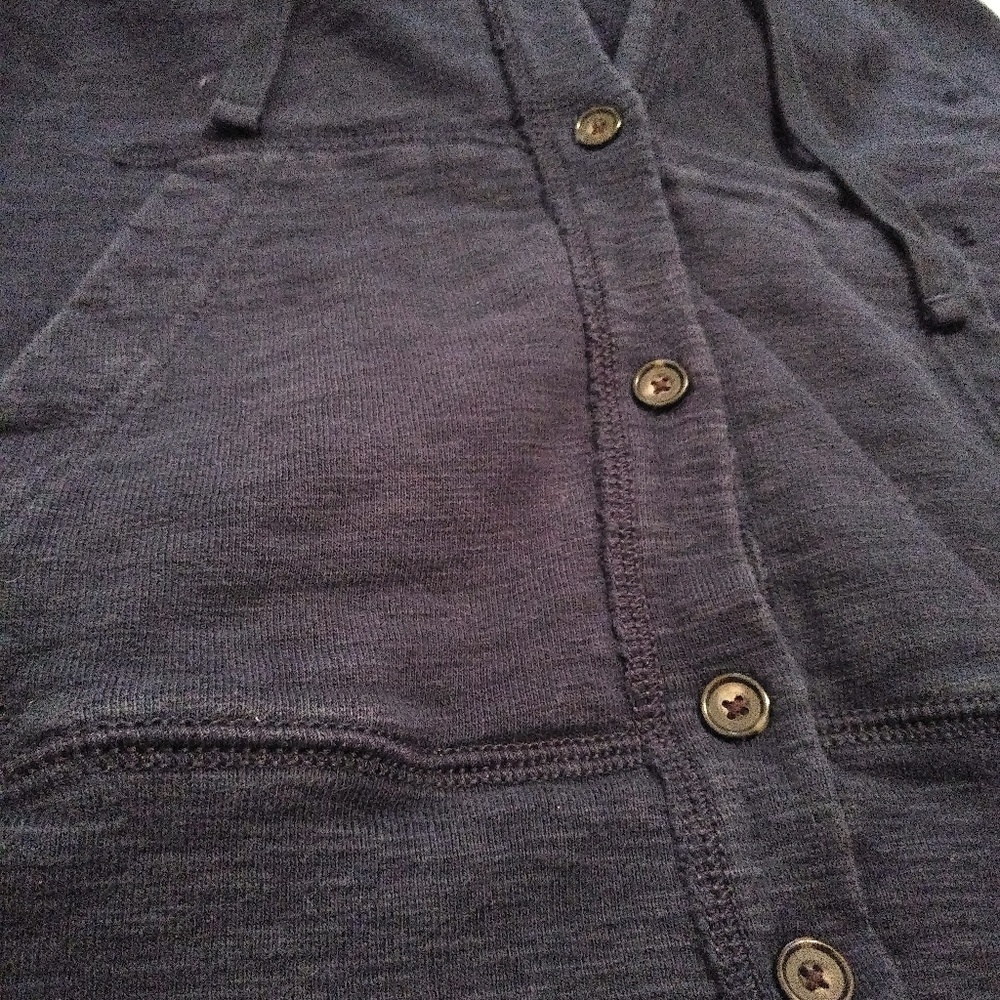 J. Crew ruffled frence terry. Button up hoodie. XS - Picture 4 of 4